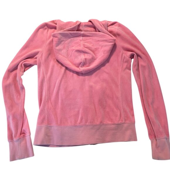 H&M Pink Velour Zip-Up Hoodie - Women's Size Small - Picture 2 of 2